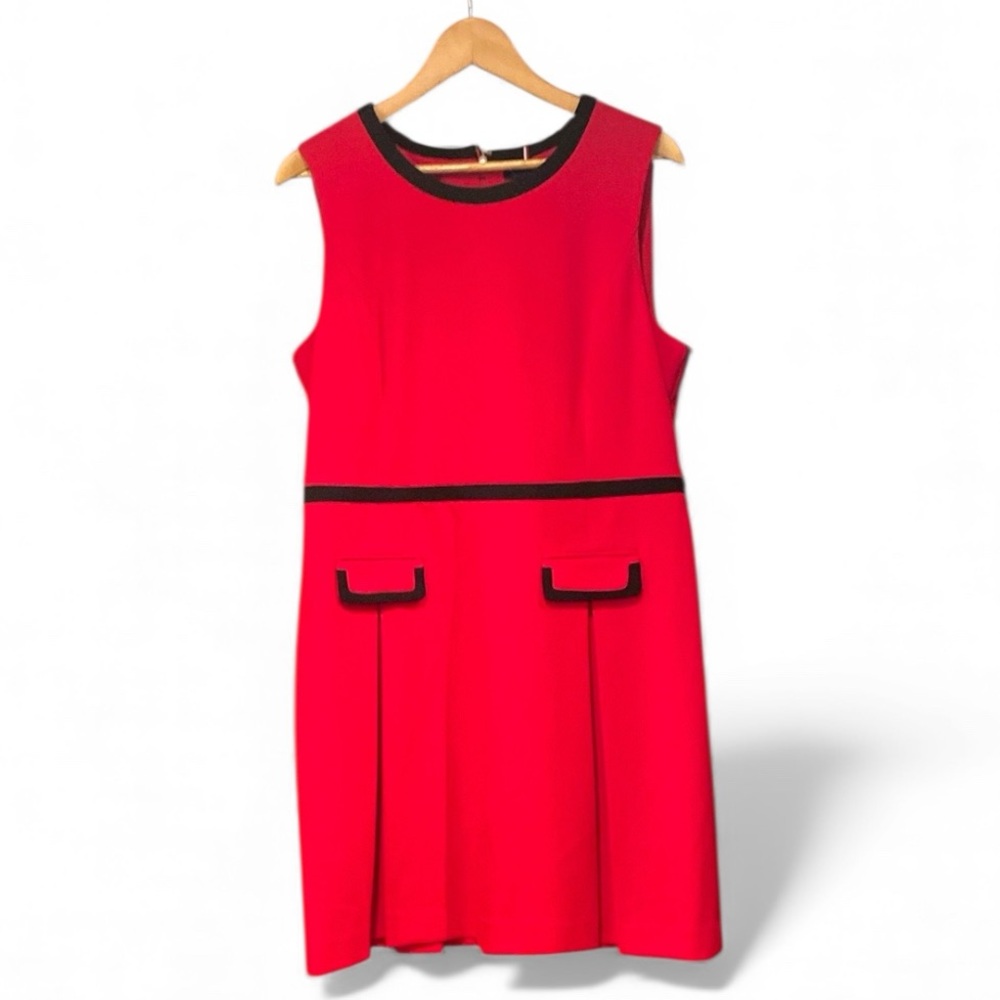 Tommy Hilfiger Red and Black Shift Dress Size 14 NWT